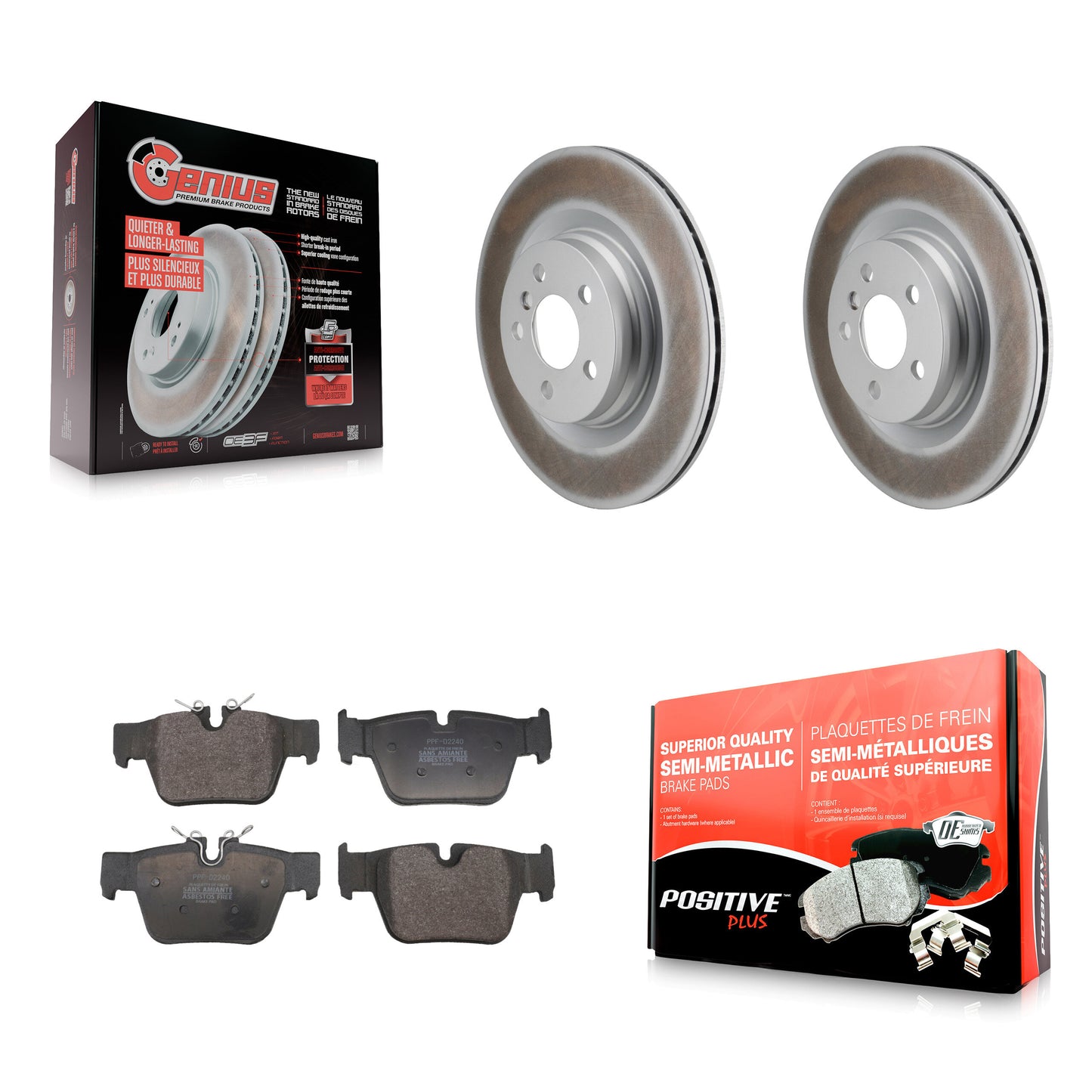 Disc Rotors and Semi-Metallic Brake Pads Kit-KGF-103272 Kit.bestparts.ca