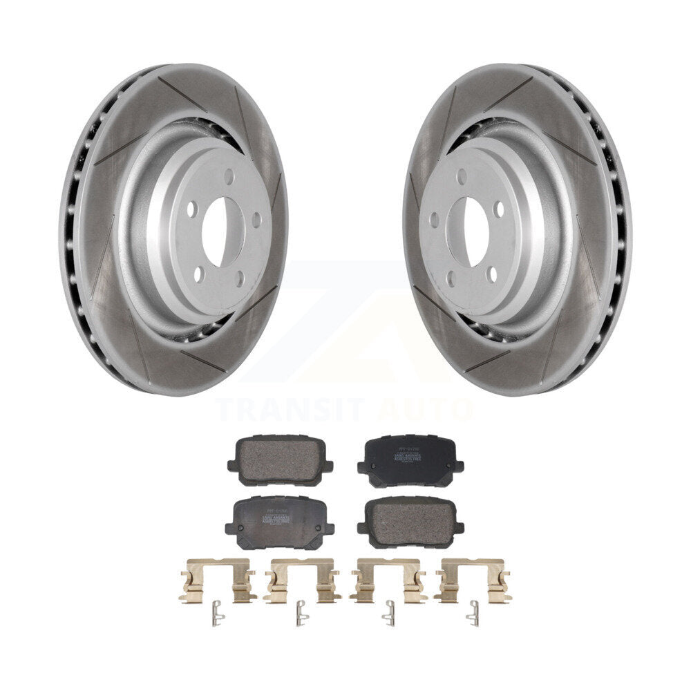 Coated Slotted Disc Rotors and Semi-Metallic Brake Pads Kit-KGF-103282 - Kit.bestparts.ca
