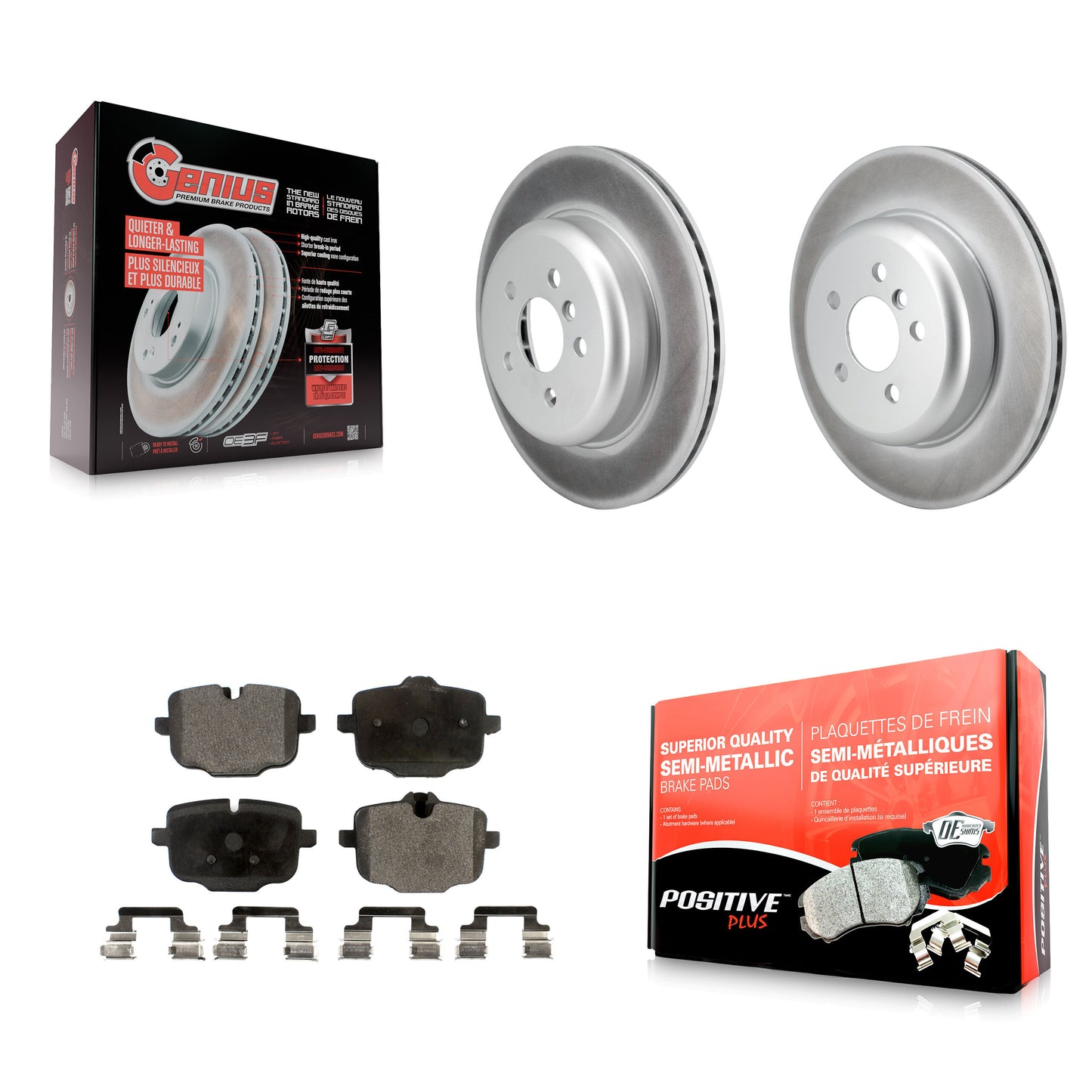 Disc Rotors and Semi-Metallic Brake Pads Kit-KGF-104027 Kit.bestparts.ca