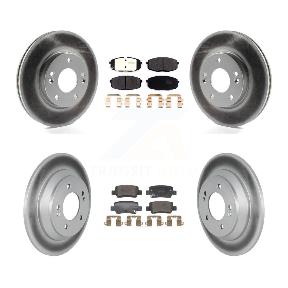 Coated Disc Rotors and Semi-Metallic Brake Pads Kit-KGF-104042