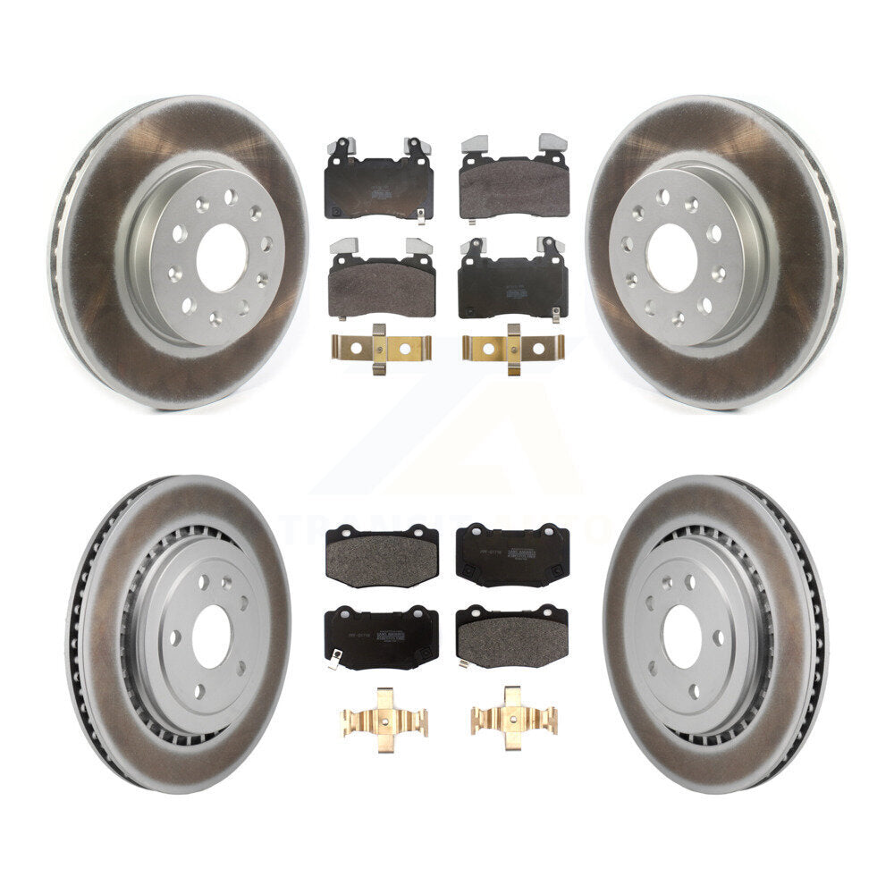 Coated Disc Rotors and Semi-Metallic Brake Pads Kit-KGF-104070