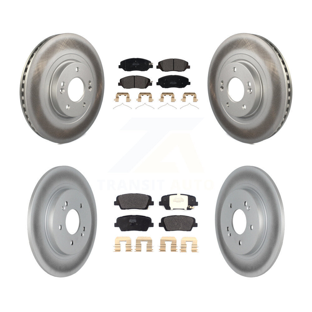Coated Disc Rotors and Semi-Metallic Brake Pads Kit-KGF-104074
