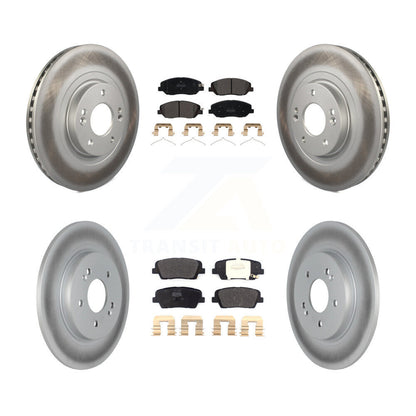 Coated Disc Rotors and Semi-Metallic Brake Pads Kit-KGF-104074