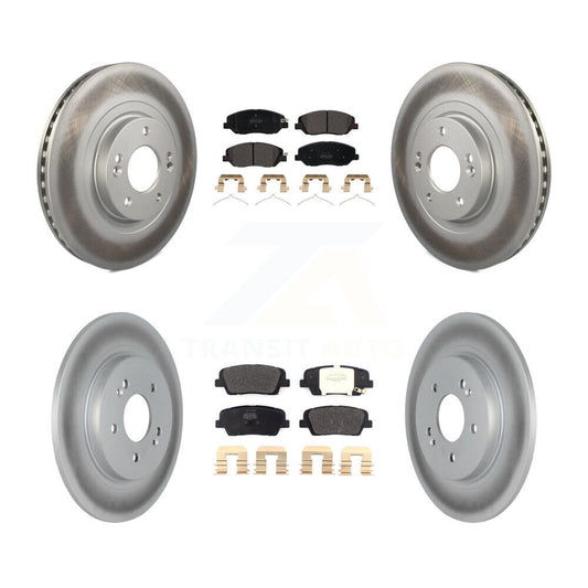 Coated Disc Rotors and Semi-Metallic Brake Pads Kit-KGF-104074