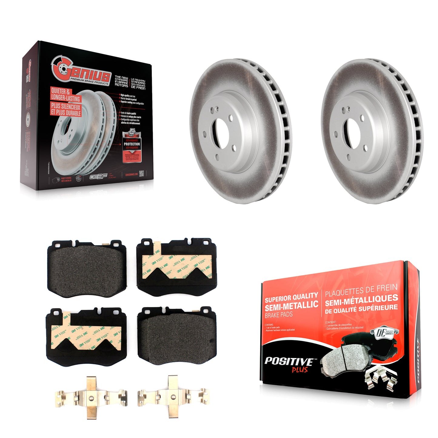 Disc Rotors and Semi-Metallic Brake Pads Kit-KGF-104137 Kit.bestparts.ca