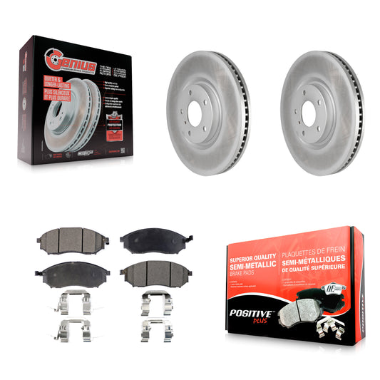 Coated Disc Rotors and Semi-Metallic Brake Pads Kit-KGF-104140