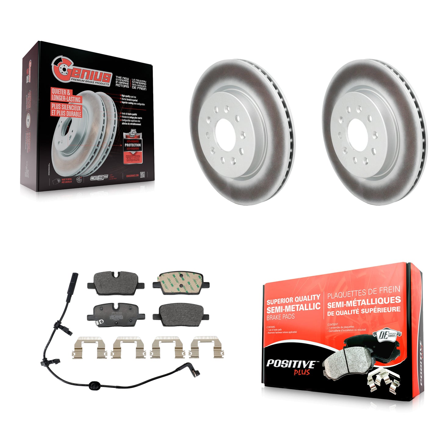 Disc Rotors and Semi-Metallic Brake Pads Kit-KGF-104151 Kit.bestparts.ca