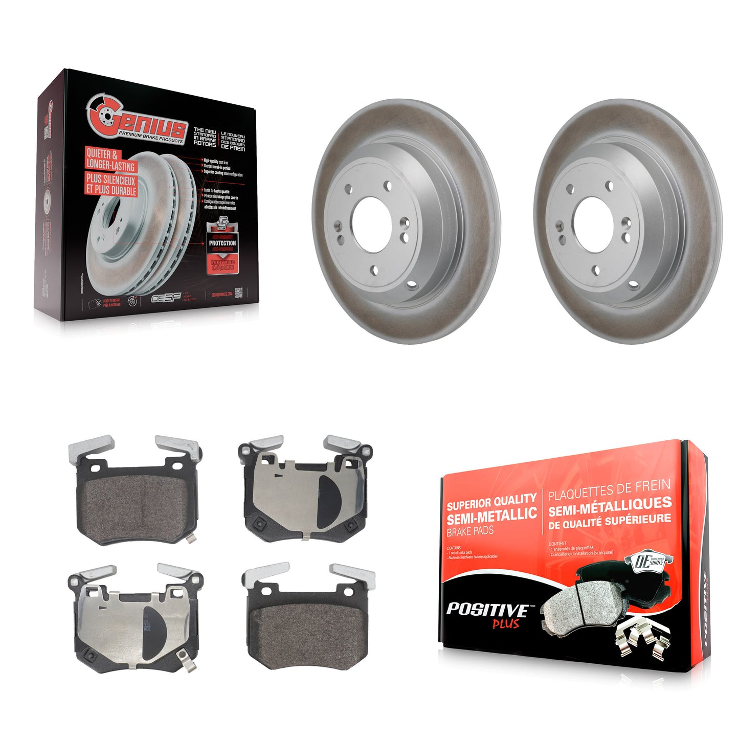 Disc Rotors and Semi-Metallic Brake Pads Kit-KGF-104168 Kit.bestparts.ca