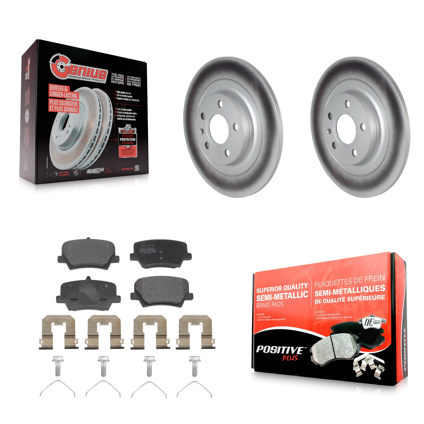 Disc Rotors and Semi-Metallic Brake Pads Kit-KGF-104171 Kit.bestparts.ca