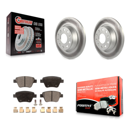 Coated Disc Rotors and Semi-Metallic Brake Pads Kit-KGF-104173