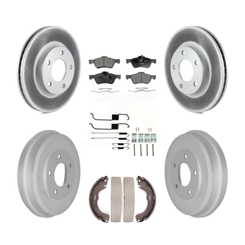 Coated Disc Rotors and Semi-Metallic Brake Pads Kit-KGF-104277
