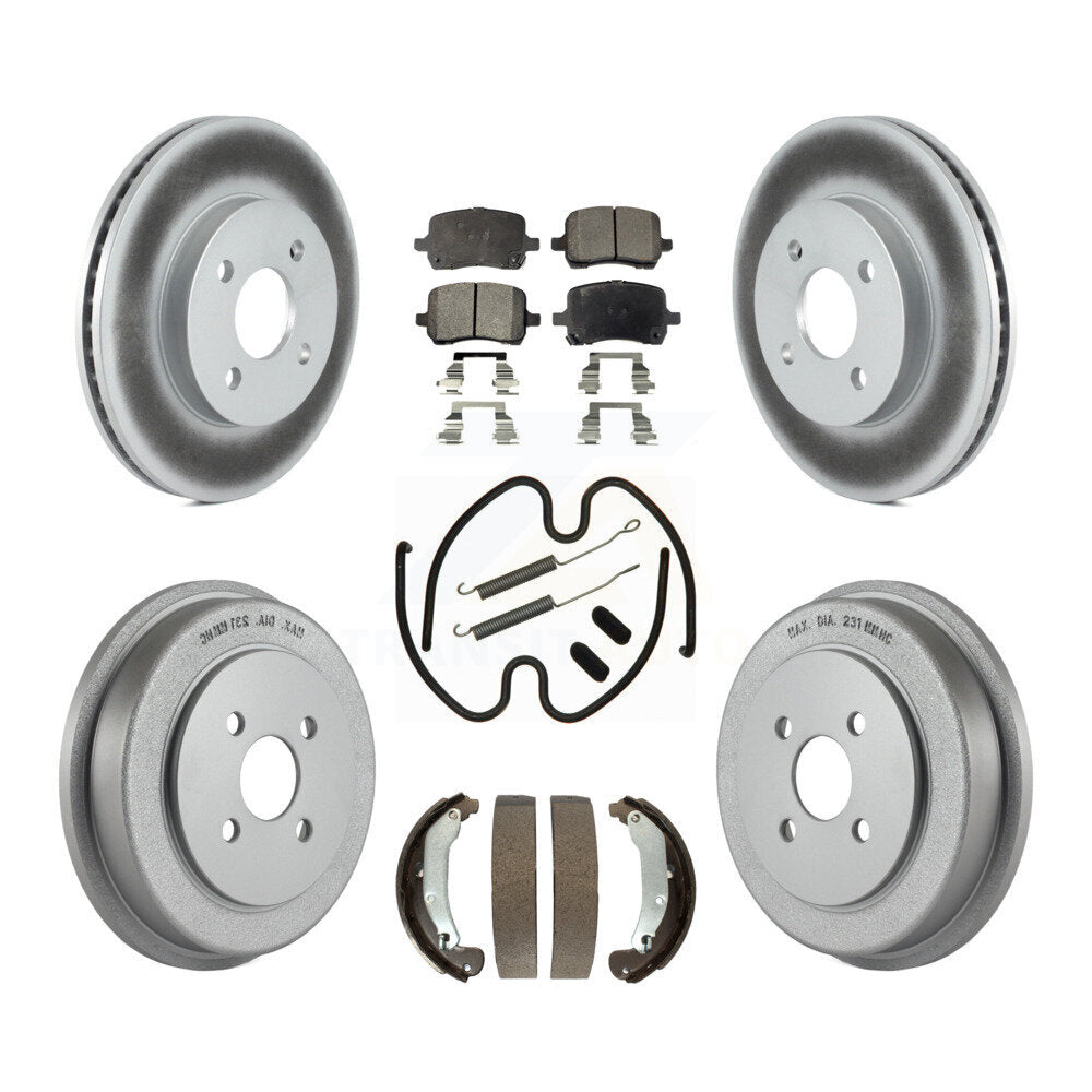 Coated Disc Rotors and Semi-Metallic Brake Pads Kit-KGF-104279
