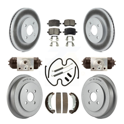 Coated Disc Rotors and Semi-Metallic Brake Pads Kit-KGF-104282