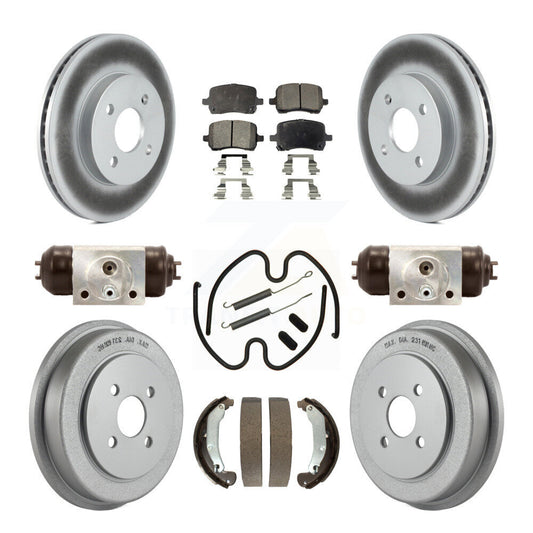 Coated Disc Rotors and Semi-Metallic Brake Pads Kit-KGF-104282