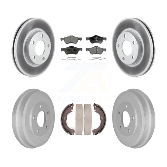 Coated Disc Rotors and Semi-Metallic Brake Pads Kit-KGF-104287