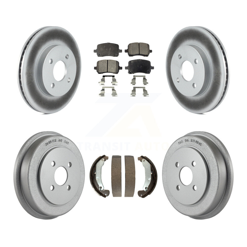 Coated Disc Rotors and Semi-Metallic Brake Pads Kit-KGF-104288