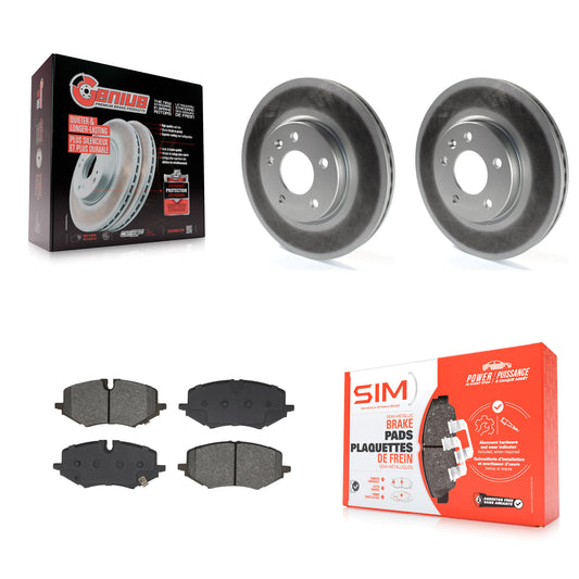 Coated Disc Rotors and Semi-Metallic Brake Pads Kit-KGS-102640