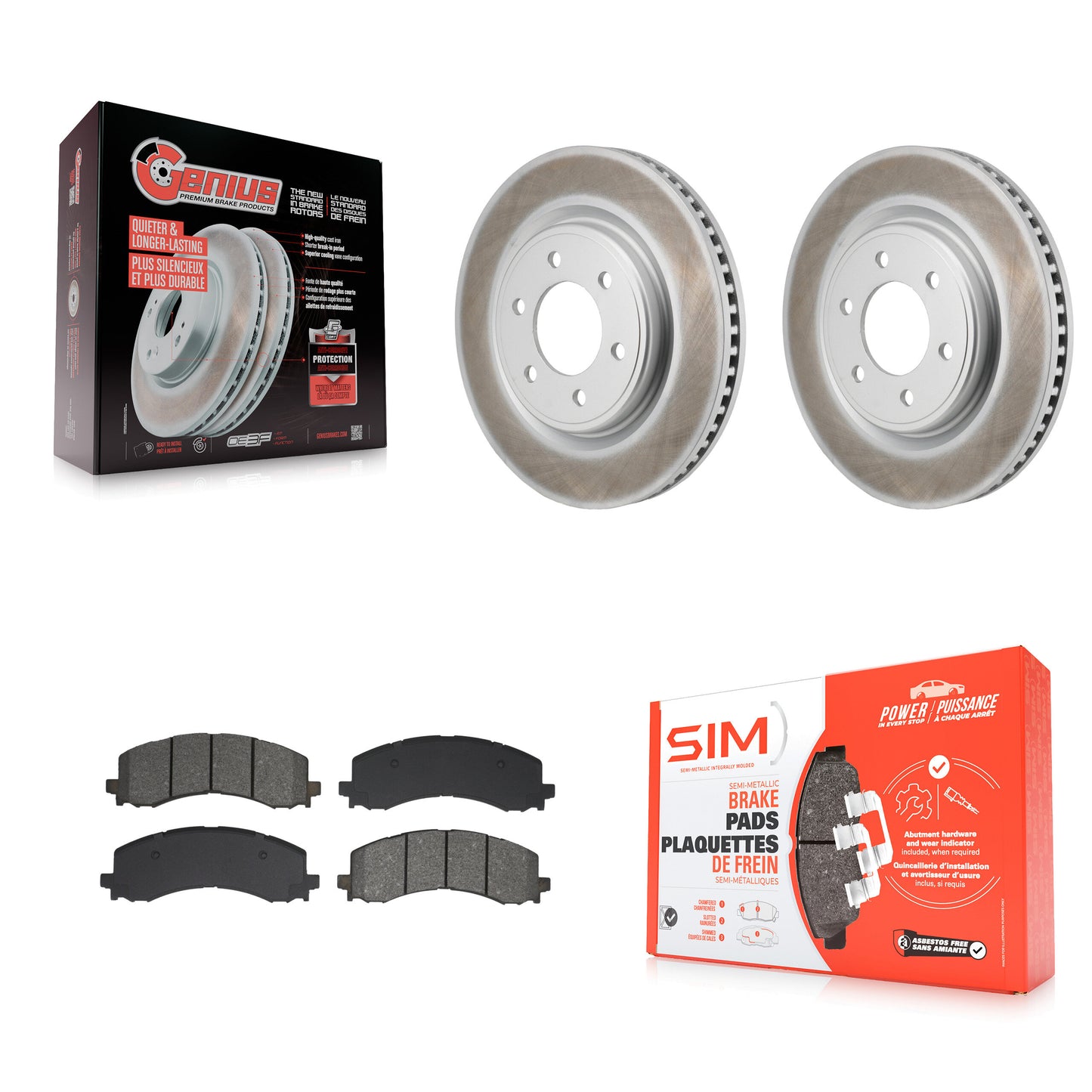 Disc Rotors and Semi-Metallic Brake Pads Kit-KGS-102832 Kit.bestparts.ca