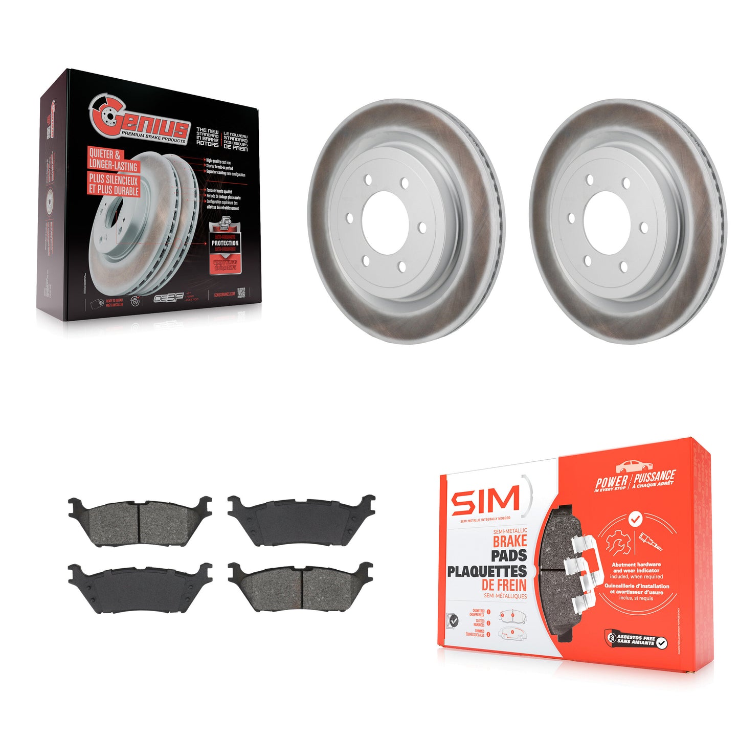 Disc Rotors and Semi-Metallic Brake Pads Kit-KGS-102865 Kit.bestparts.ca