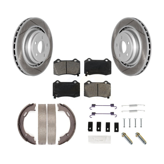 Coated Slotted Disc Rotors and Semi-Metallic Brake Pads Kit-KGS-103335 - Kit.bestparts.ca