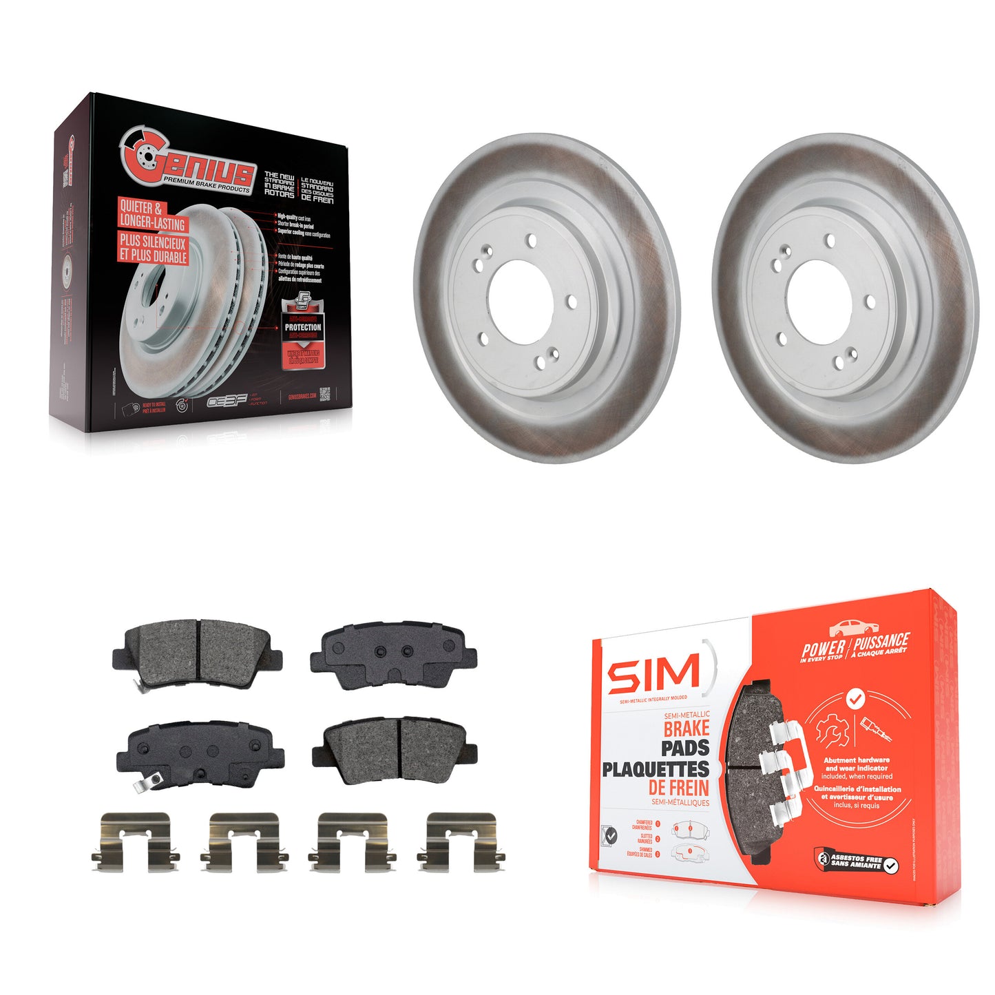 Disc Rotors and Semi-Metallic Brake Pads Kit-KGS-103679 Kit.bestparts.ca