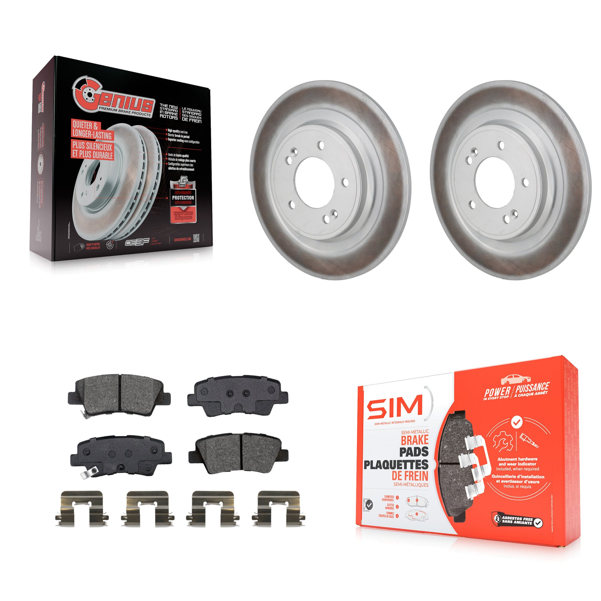 Disc Rotors and Semi-Metallic Brake Pads Kit-KGS-103679