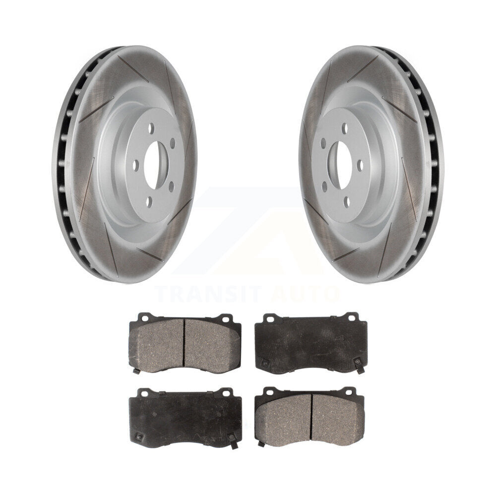 Coated Slotted Disc Rotors and Ceramic Brake Pads Kit-KGT-100173 - Kit.bestparts.ca