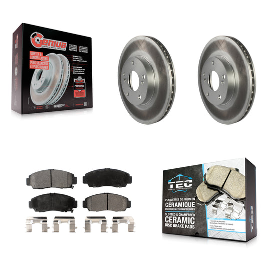 Coated Disc Rotors and Ceramic Brake Pads Kit-KGT-100218