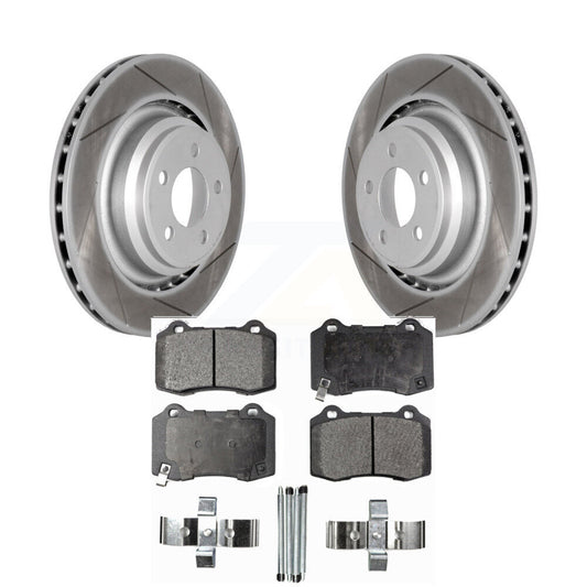 Coated Slotted Disc Rotors and Ceramic Brake Pads Kit-KGT-101417 - Kit.bestparts.ca