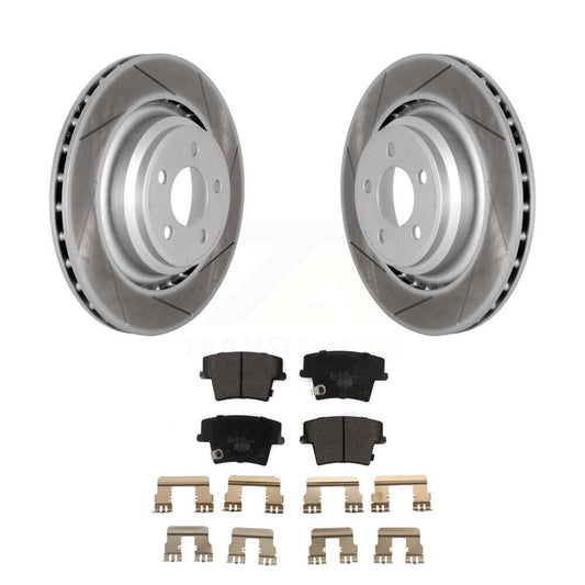 Coated Slotted Disc Rotors and Ceramic Brake Pads Kit-KGT-101418 - Kit.bestparts.ca