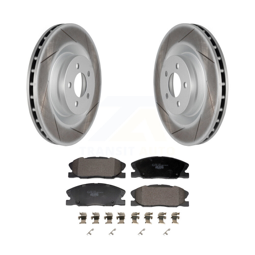 Coated Slotted Disc Rotors and Ceramic Brake Pads Kit-KGT-103438 - Kit.bestparts.ca Kit.bestparts.ca