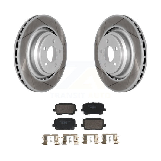 Coated Slotted Disc Rotors and Ceramic Brake Pads Kit-KGT-103509 - Kit.bestparts.ca