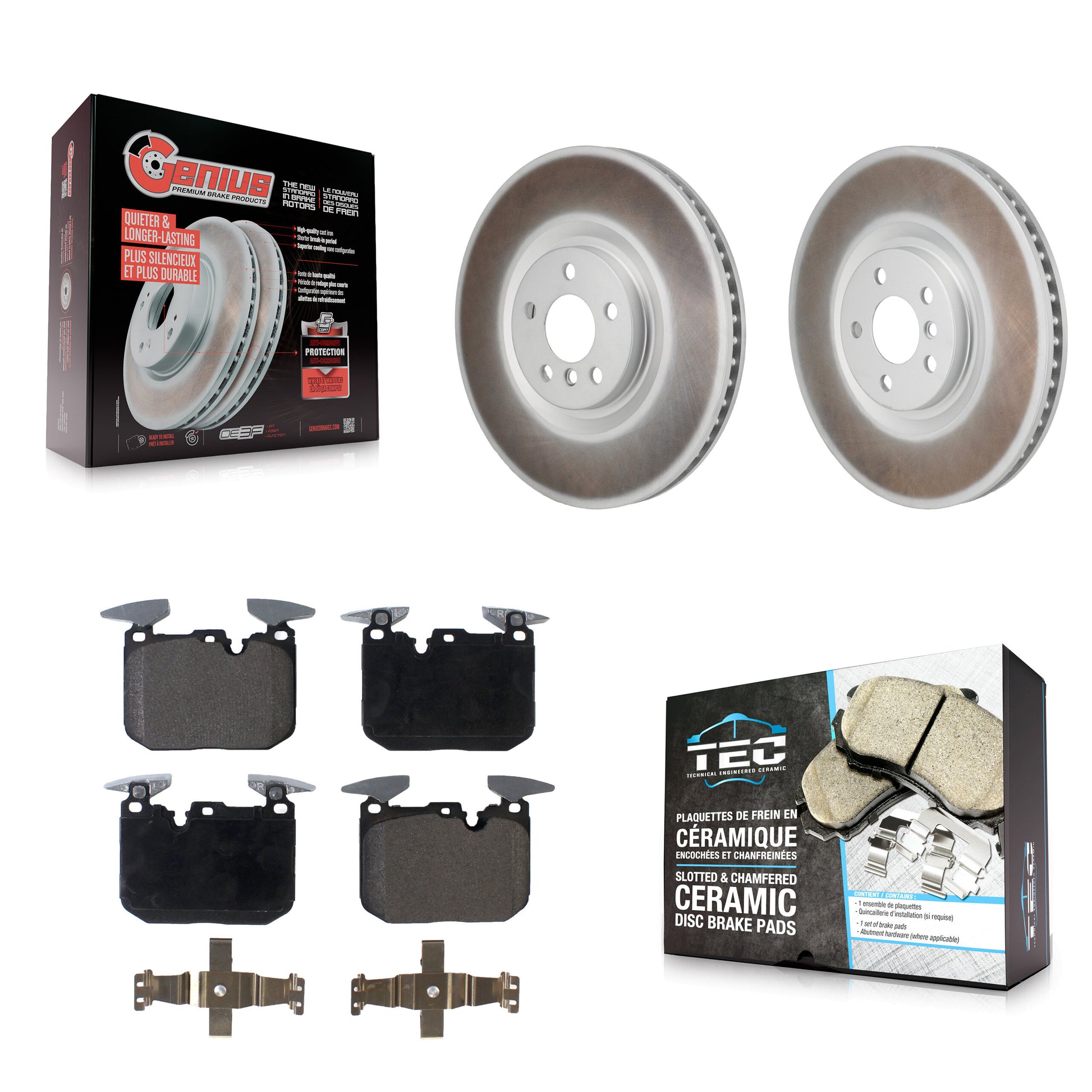 Disc Rotors and Ceramic Brake Pads Kit-KGT-103616