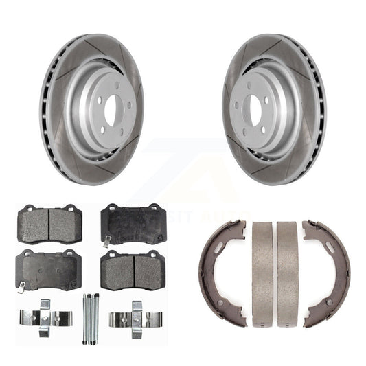 Coated Slotted Disc Rotors and Ceramic Brake Pads Kit-KGT-103633 - Kit.bestparts.ca