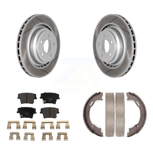 Coated Slotted Disc Rotors and Ceramic Brake Pads Kit-KGT-103635 - Kit.bestparts.ca