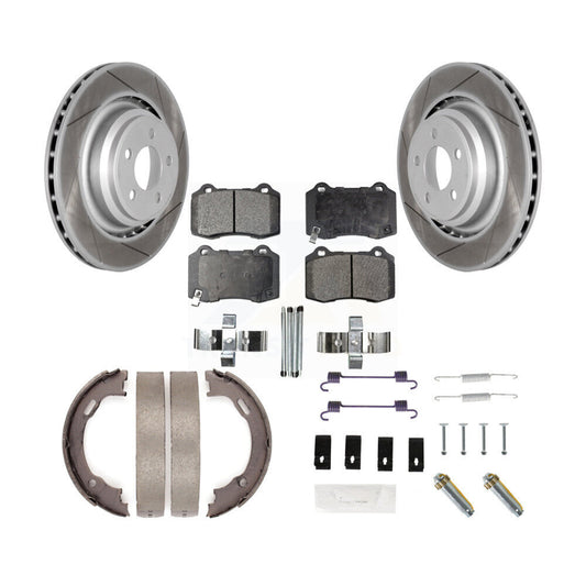 Coated Slotted Disc Rotors and Ceramic Brake Pads Kit-KGT-103982 - Kit.bestparts.ca