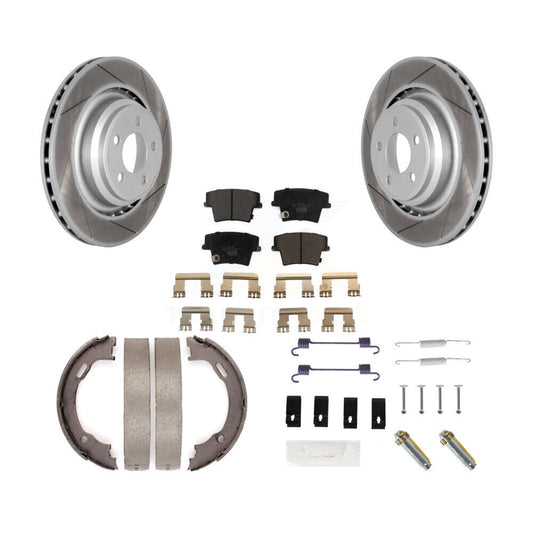 Coated Slotted Disc Rotors and Ceramic Brake Pads Kit-KGT-103984 - Kit.bestparts.ca