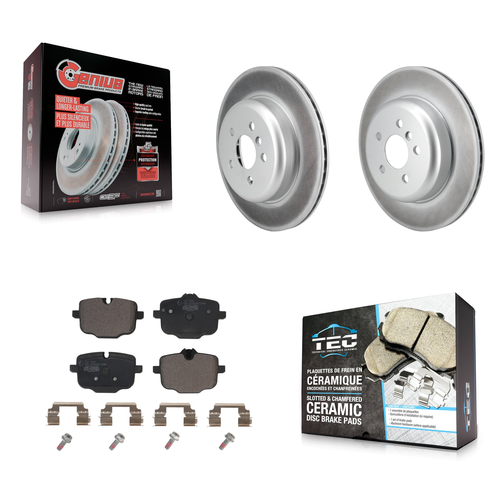 Disc Rotors and Ceramic Brake Pads Kit-KGT-104408