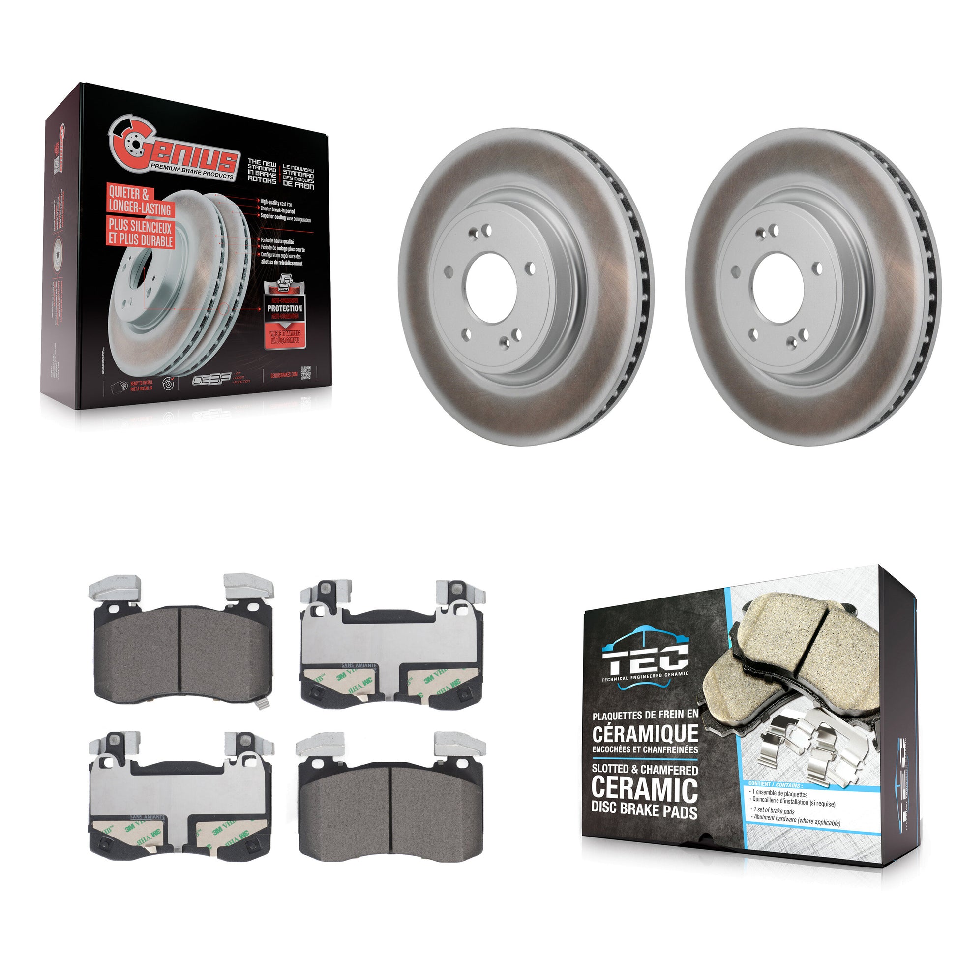 Disc Rotors and Ceramic Brake Pads Kit-KGT-104466