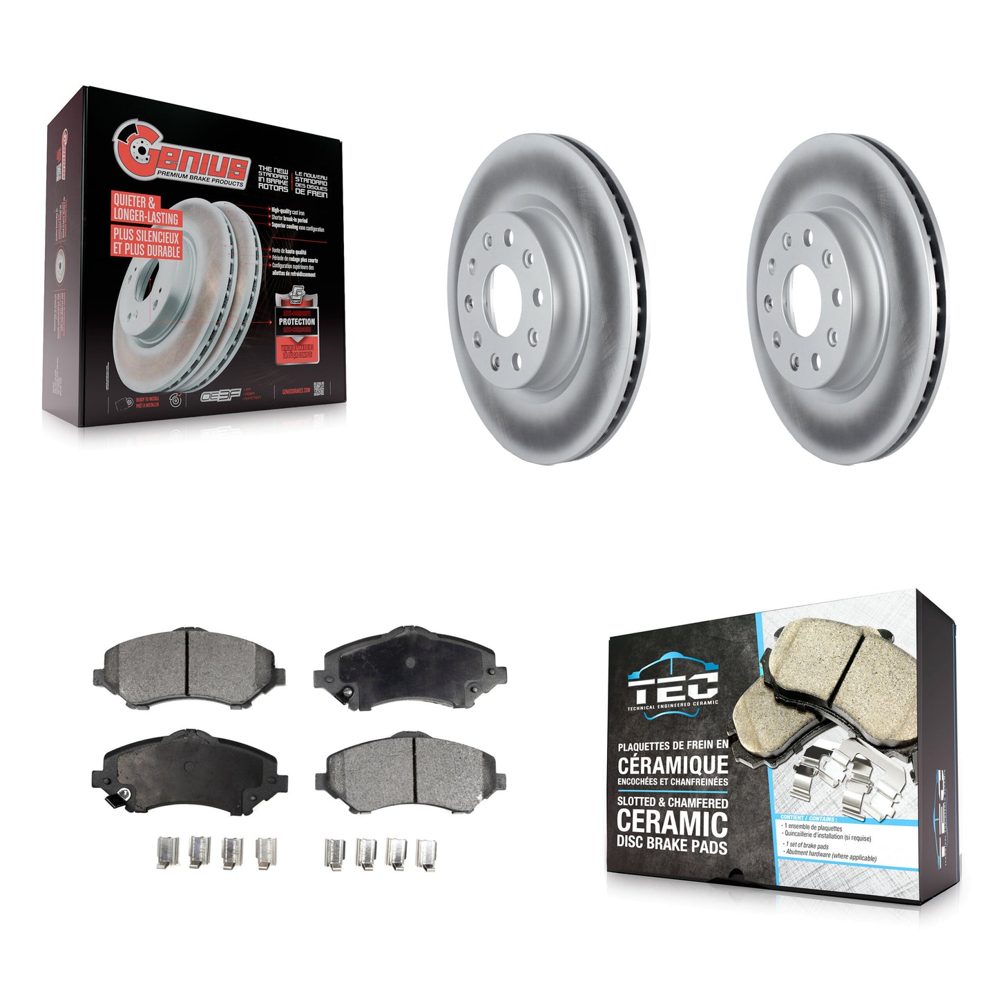 Disc Rotors and Ceramic Brake Pads Kit-KGT-104467 Kit.bestparts.ca