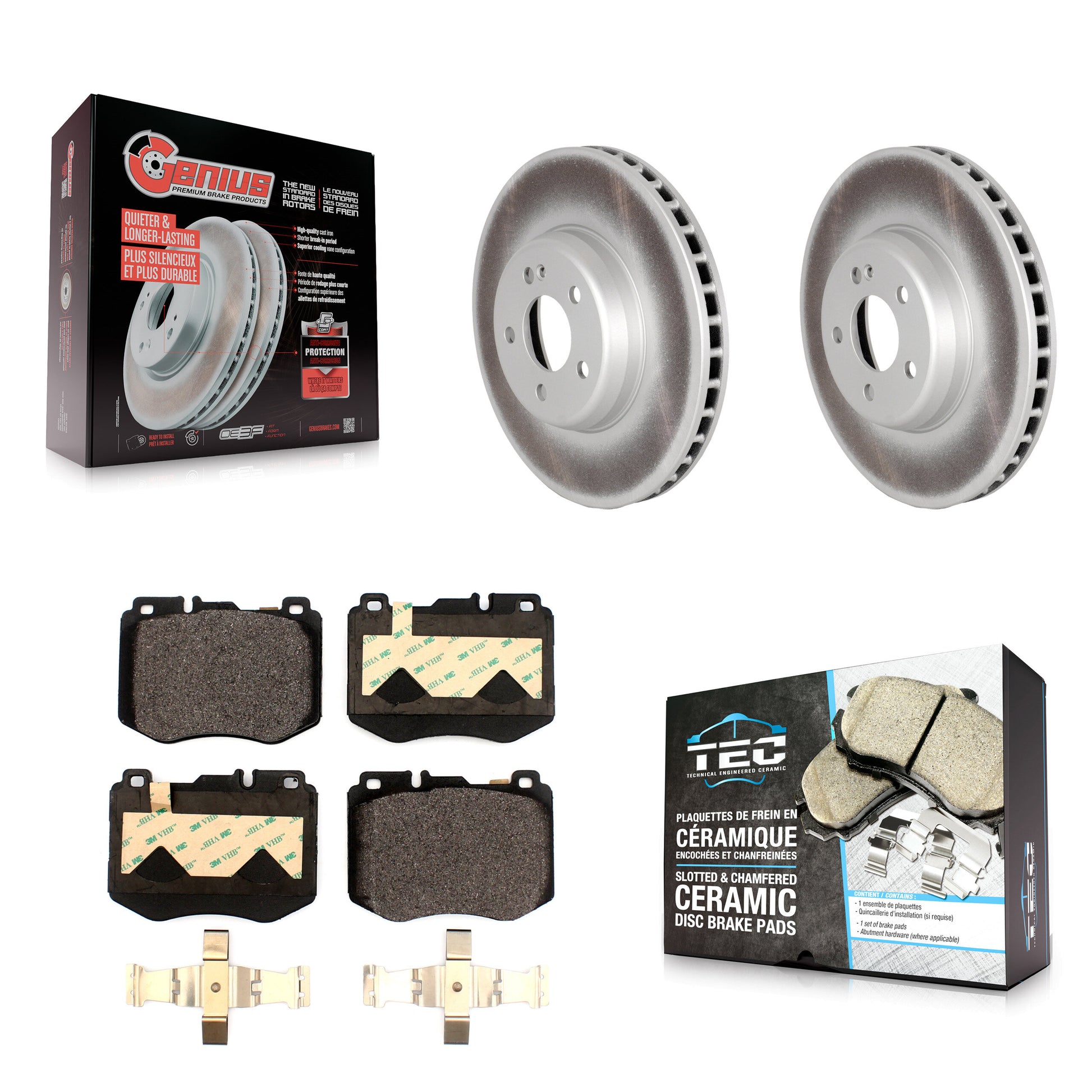Disc Rotors and Ceramic Brake Pads Kit-KGT-104478