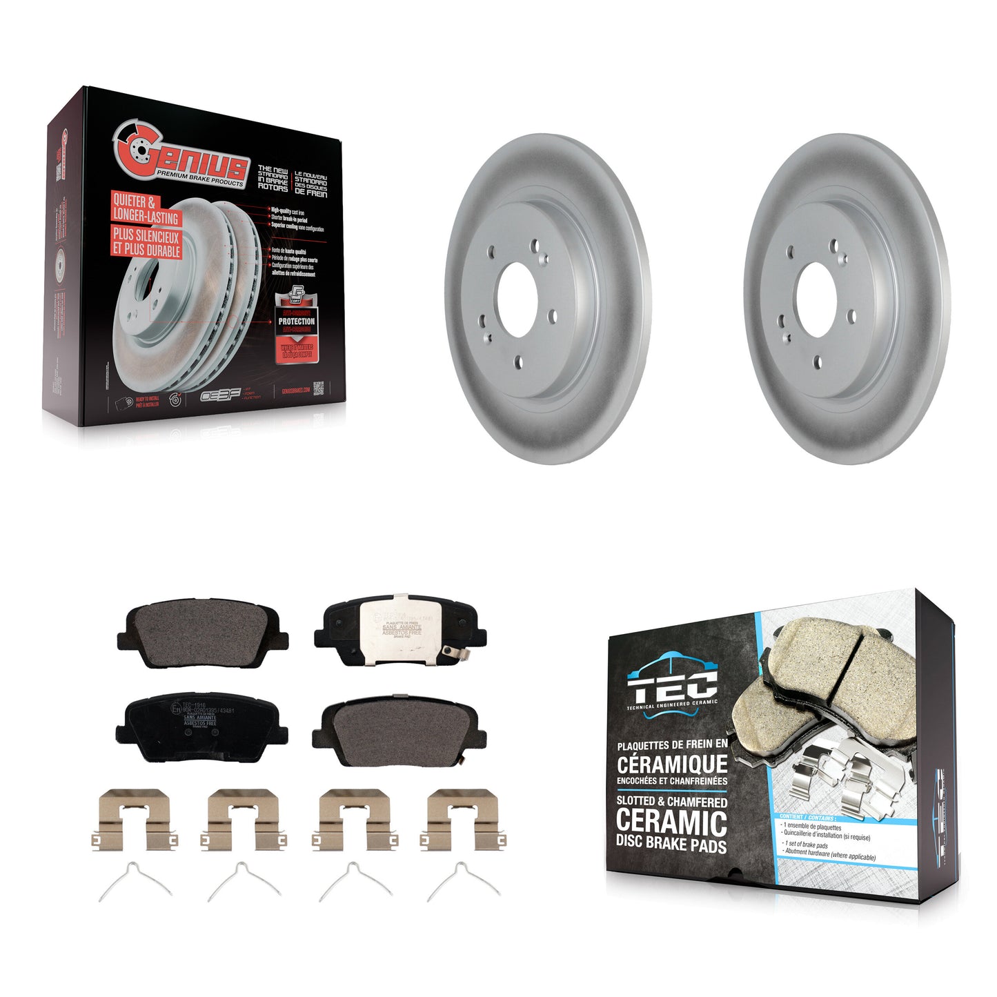 Disc Rotors and Ceramic Brake Pads Kit-KGT-104493 Kit.bestparts.ca