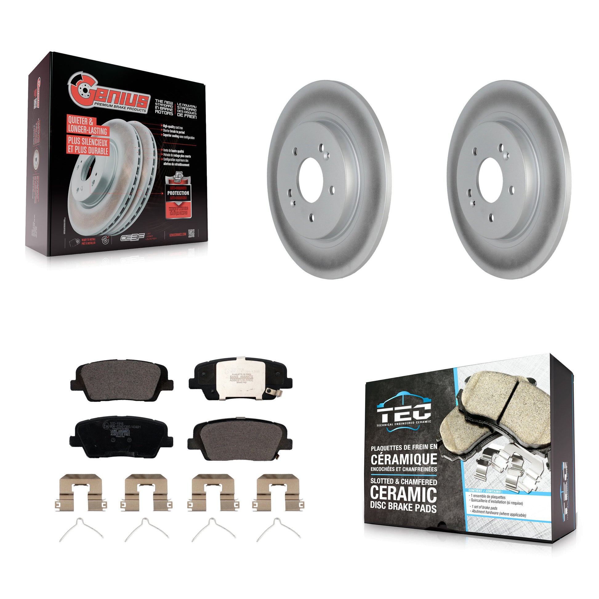 Disc Rotors and Ceramic Brake Pads Kit-KGT-104493