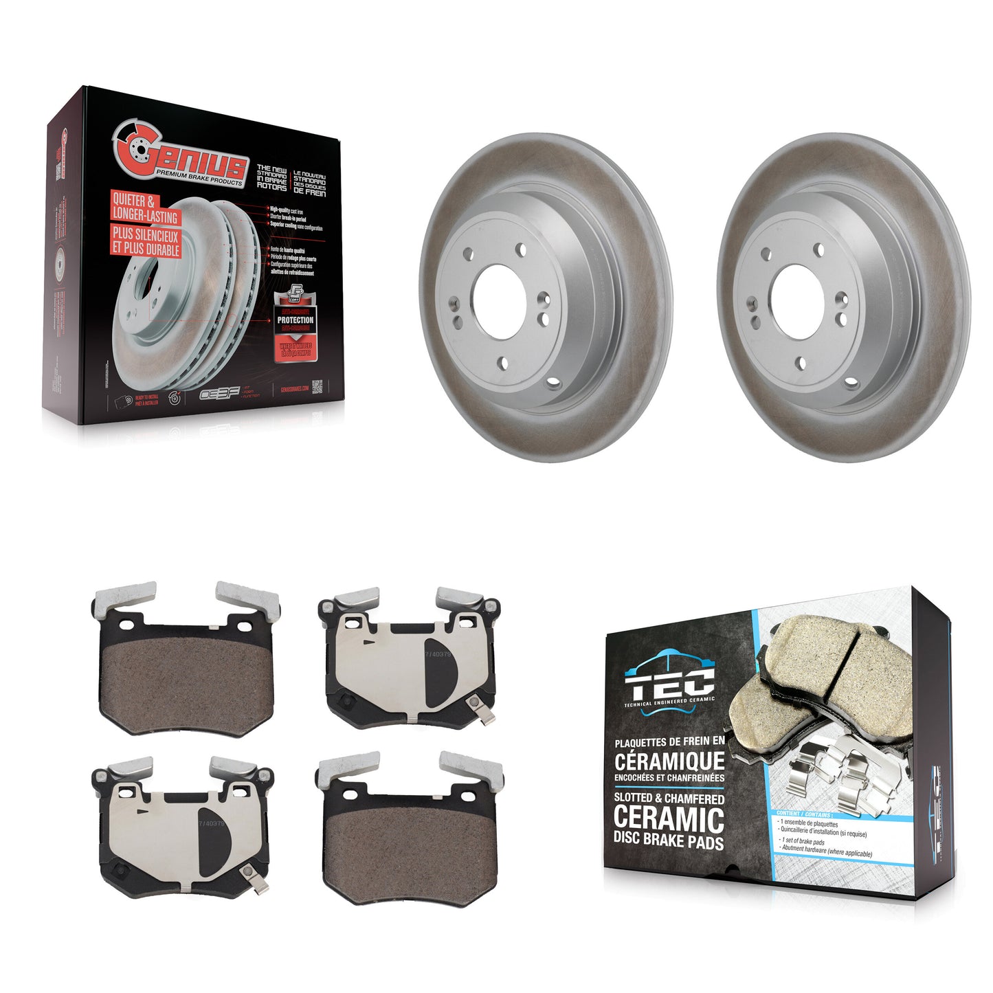 Disc Rotors and Ceramic Brake Pads Kit-KGT-104494 Kit.bestparts.ca