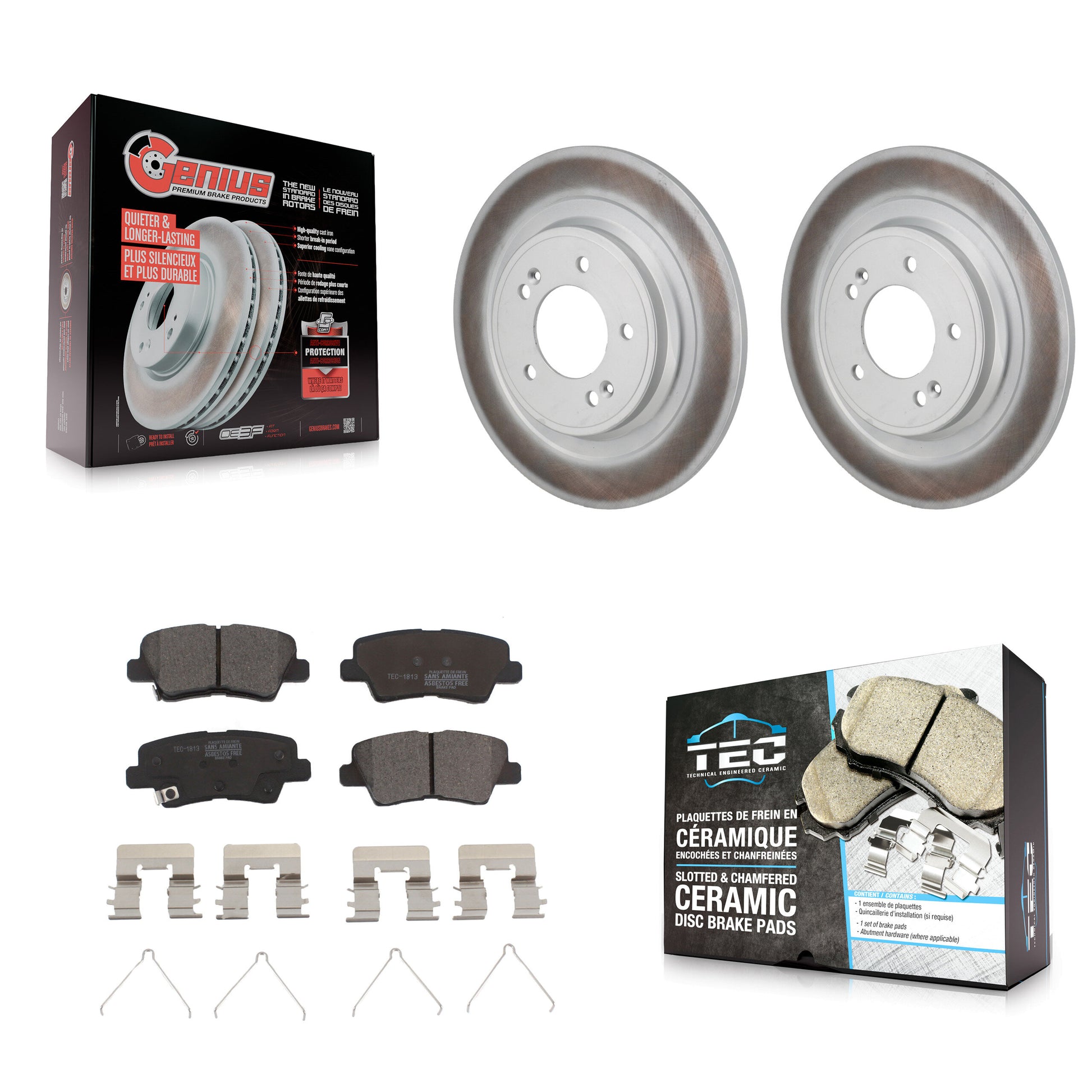 Disc Rotors and Ceramic Brake Pads Kit-KGT-104498