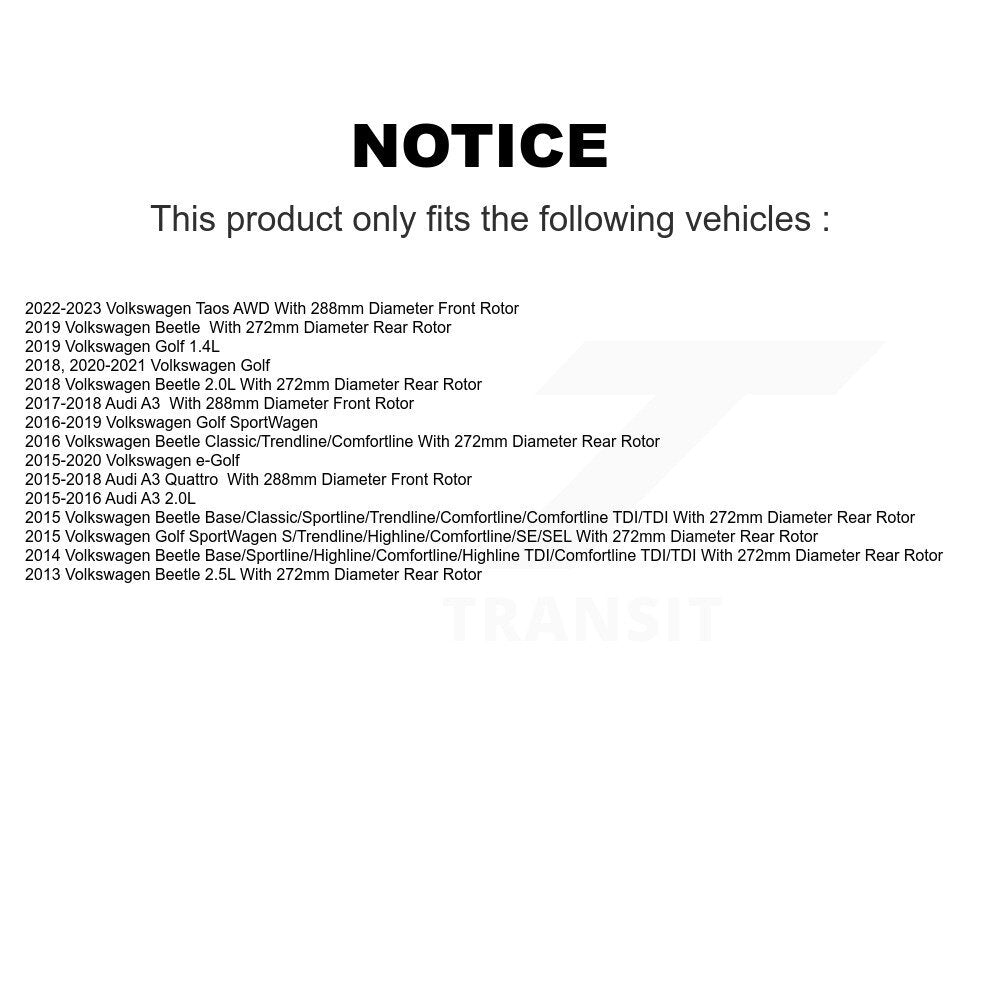 Disc Brake Rotor Kit-K8-101443 - Kit.bestparts.ca