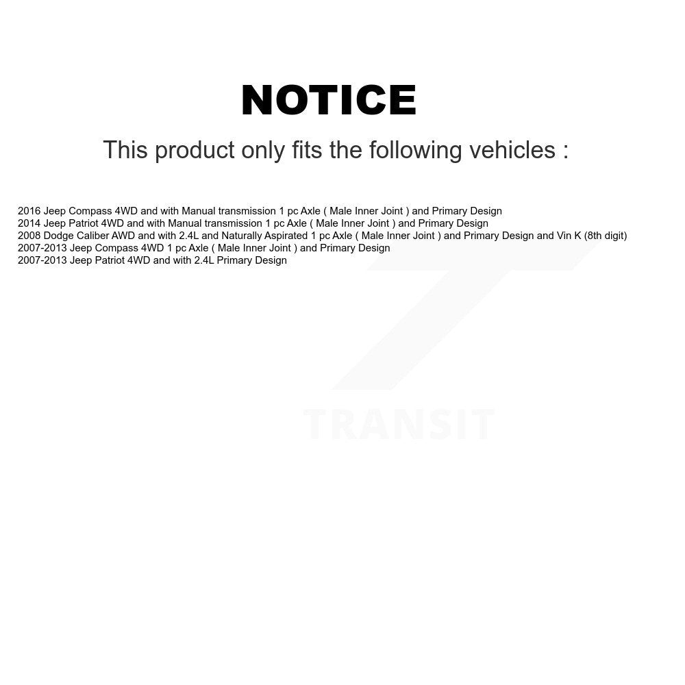 CV Axle Shaft Kit-KCV-100182 - Kit.bestparts.ca Kit.bestparts.ca