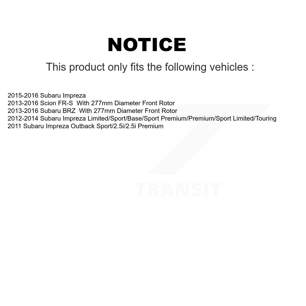 Coated Disc Rotors and Semi-Metallic Brake Pads Kit-KDF-100058 - Kit.bestparts.ca