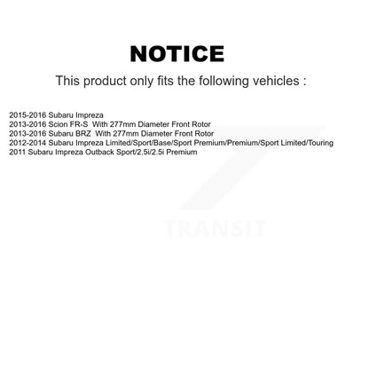 Coated Disc Rotors and Semi-Metallic Brake Pads Kit-KDF-100058 - Kit.bestparts.ca