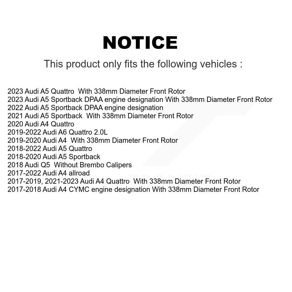 Coated Disc Rotors and Semi-Metallic Brake Pads Kit-KDF-100636 - Kit.bestparts.ca Kit.bestparts.ca